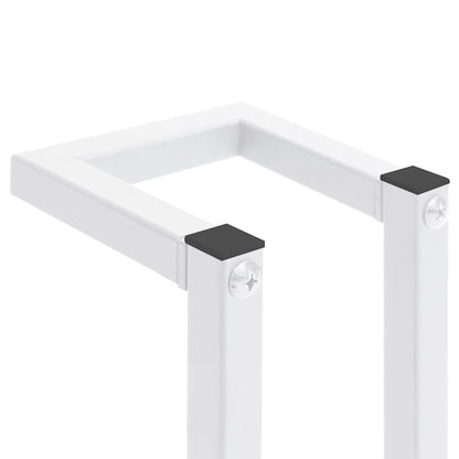 336116 vidaXL Towel Rack White 12,5x12,5x60 cm Steel