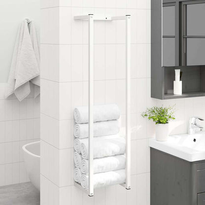 336117 vidaXL Towel Rack White 25x20x95 cm Steel