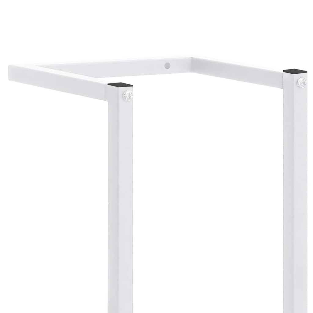 vidaXL Towel Rack | White | Steel | Medium | Towel Rack | Rectangular | Modern