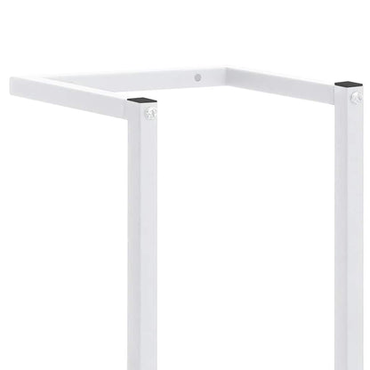 vidaXL Towel Rack | White | Steel | Medium | Towel Rack | Rectangular | Modern
