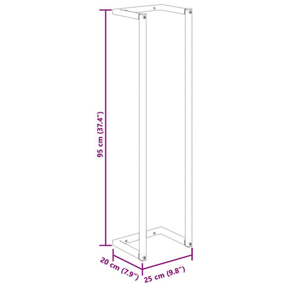 vidaXL Towel Rack | White | Steel | Medium | Towel Rack | Rectangular | Modern