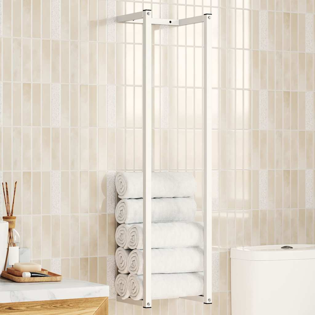 336117 vidaXL Towel Rack White 25x20x95 cm Steel