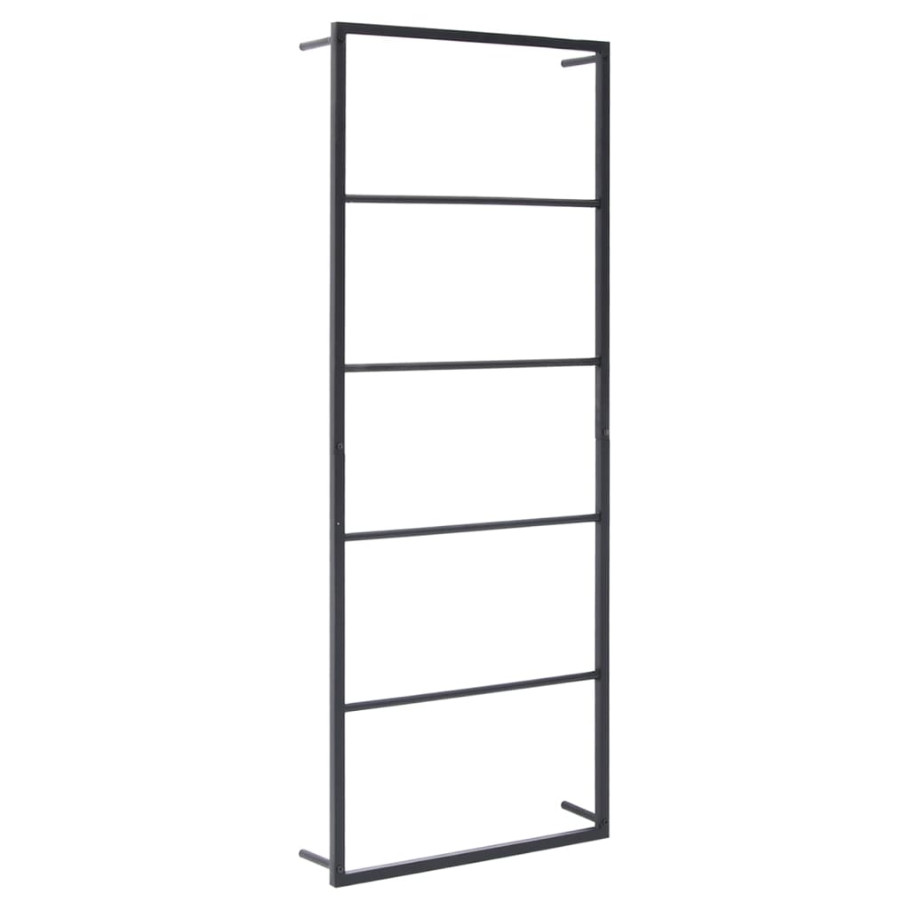 vidaXL Towel Rack Black 45x10x115 cm Steel