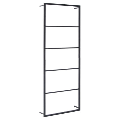 vidaXL Towel Rack Black 45x10x115 cm Steel