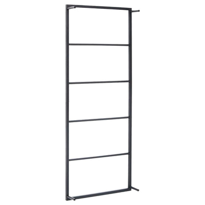 vidaXL Towel Rack Black 45x10x115 cm Steel