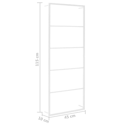 vidaXL Towel Rack White 45x10x115 cm Steel