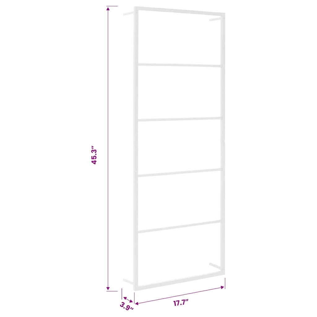 vidaXL Towel Rack White 45x10x115 cm Steel