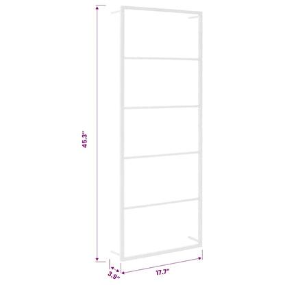 vidaXL Towel Rack White 45x10x115 cm Steel