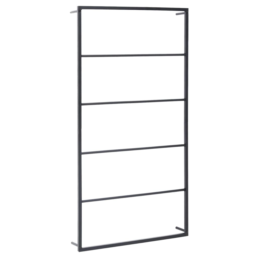 vidaXL Towel Rack Black 60x10x116 cm Steel