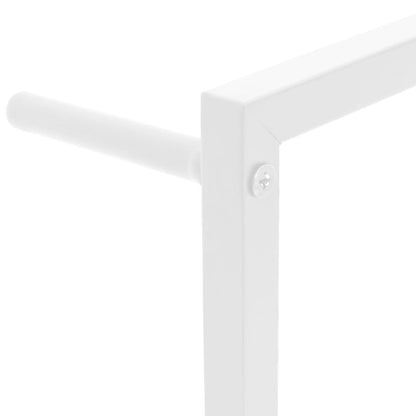 vidaXL Towel Rack | White | Steel | Size specified in dimensions | Towel Rack