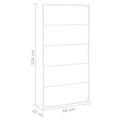 vidaXL Towel Rack | White | Steel | Size specified in dimensions | Towel Rack