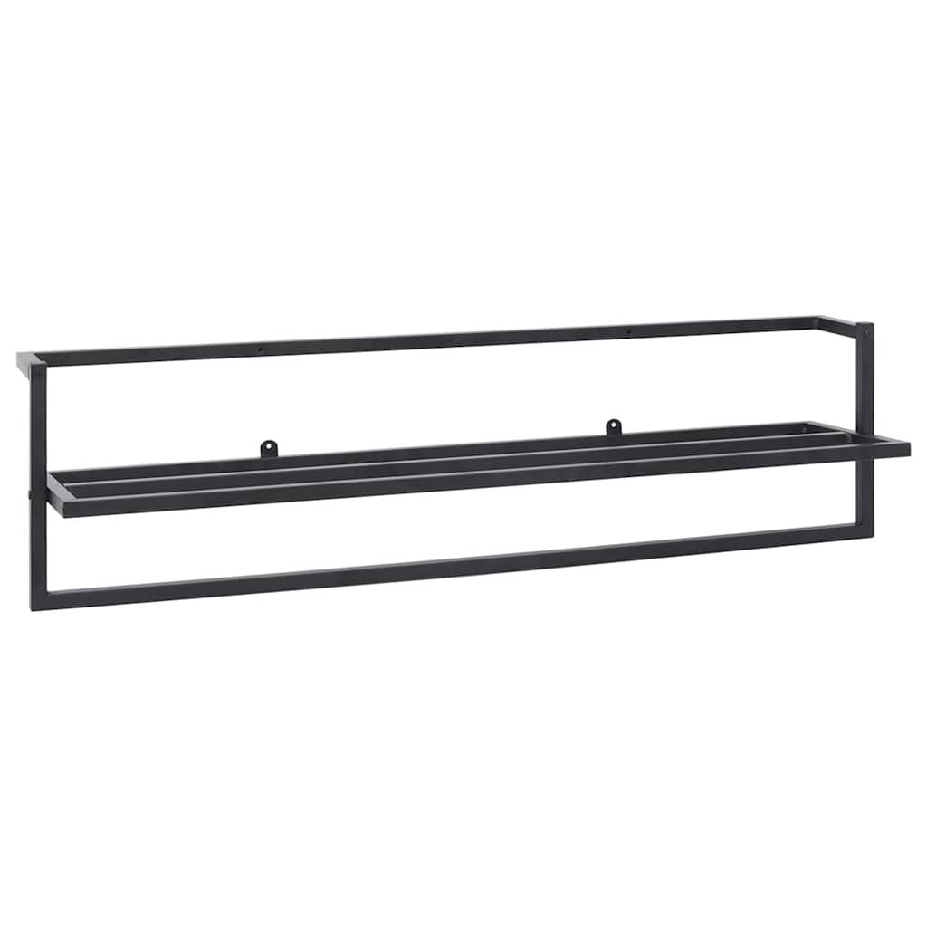 336122 vidaXL Towel Rack Black 95x25x22 cm Iron