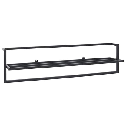 336122 vidaXL Towel Rack Black 95x25x22 cm Iron