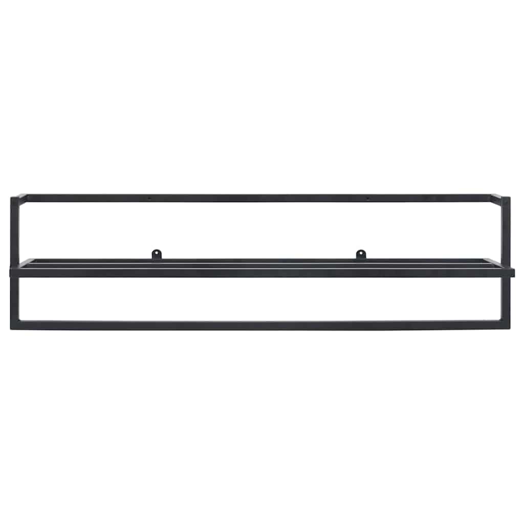 336122 vidaXL Towel Rack Black 95x25x22 cm Iron