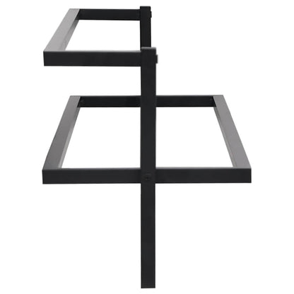 336122 vidaXL Towel Rack Black 95x25x22 cm Iron