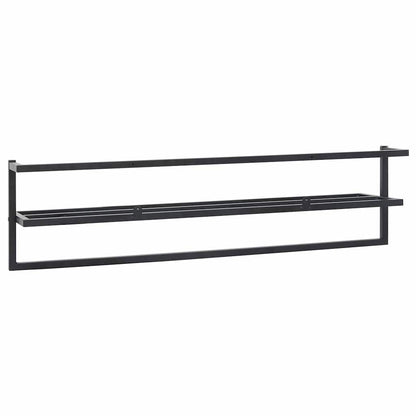 336122 vidaXL Towel Rack Black 95x25x22 cm Iron