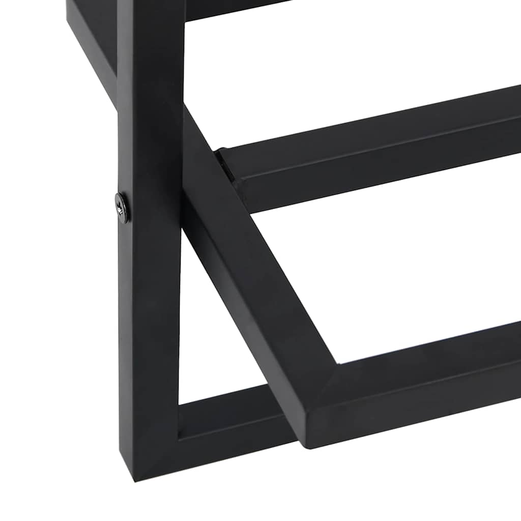 336122 vidaXL Towel Rack Black 95x25x22 cm Iron