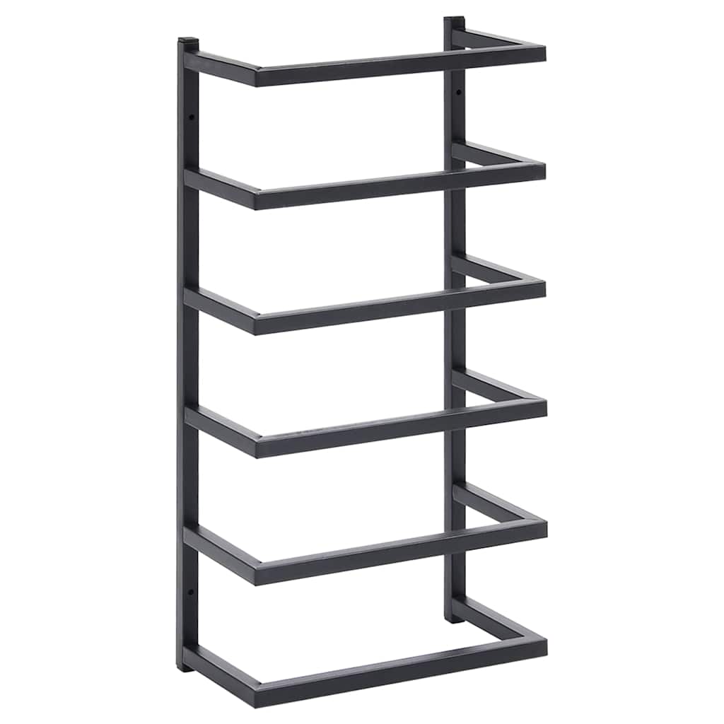 336123 vidaXL Towel Rack Black 24x12x48 cm Steel