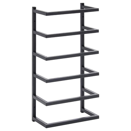 336123 vidaXL Towel Rack Black 24x12x48 cm Steel