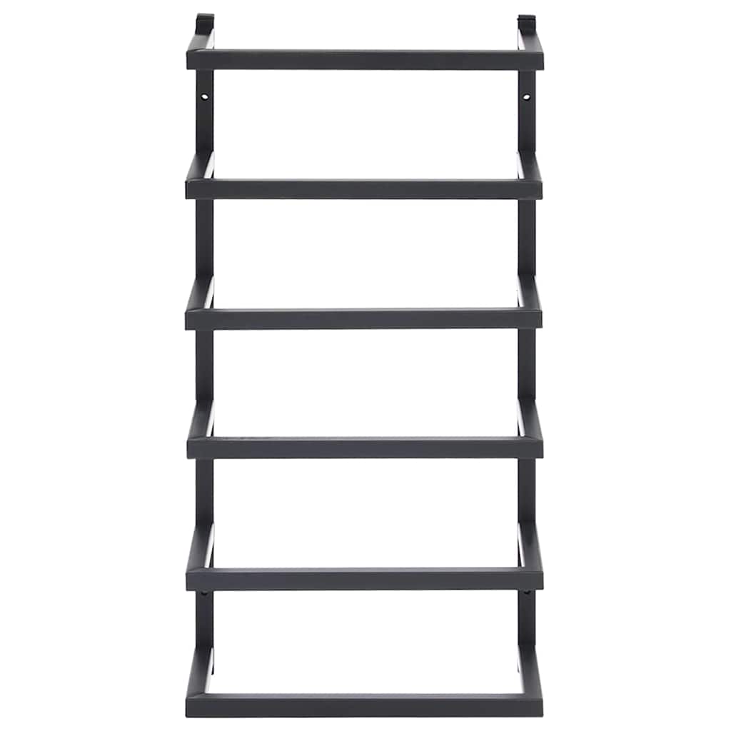 vidaXL Towel Rack | Black | Steel | Towel Rack | Rectangular | Contemporary