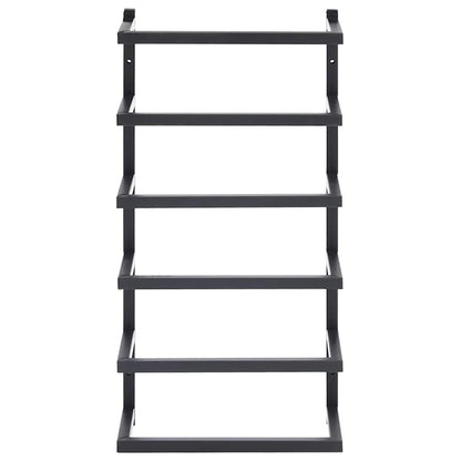 vidaXL Towel Rack | Black | Steel | Towel Rack | Rectangular | Contemporary