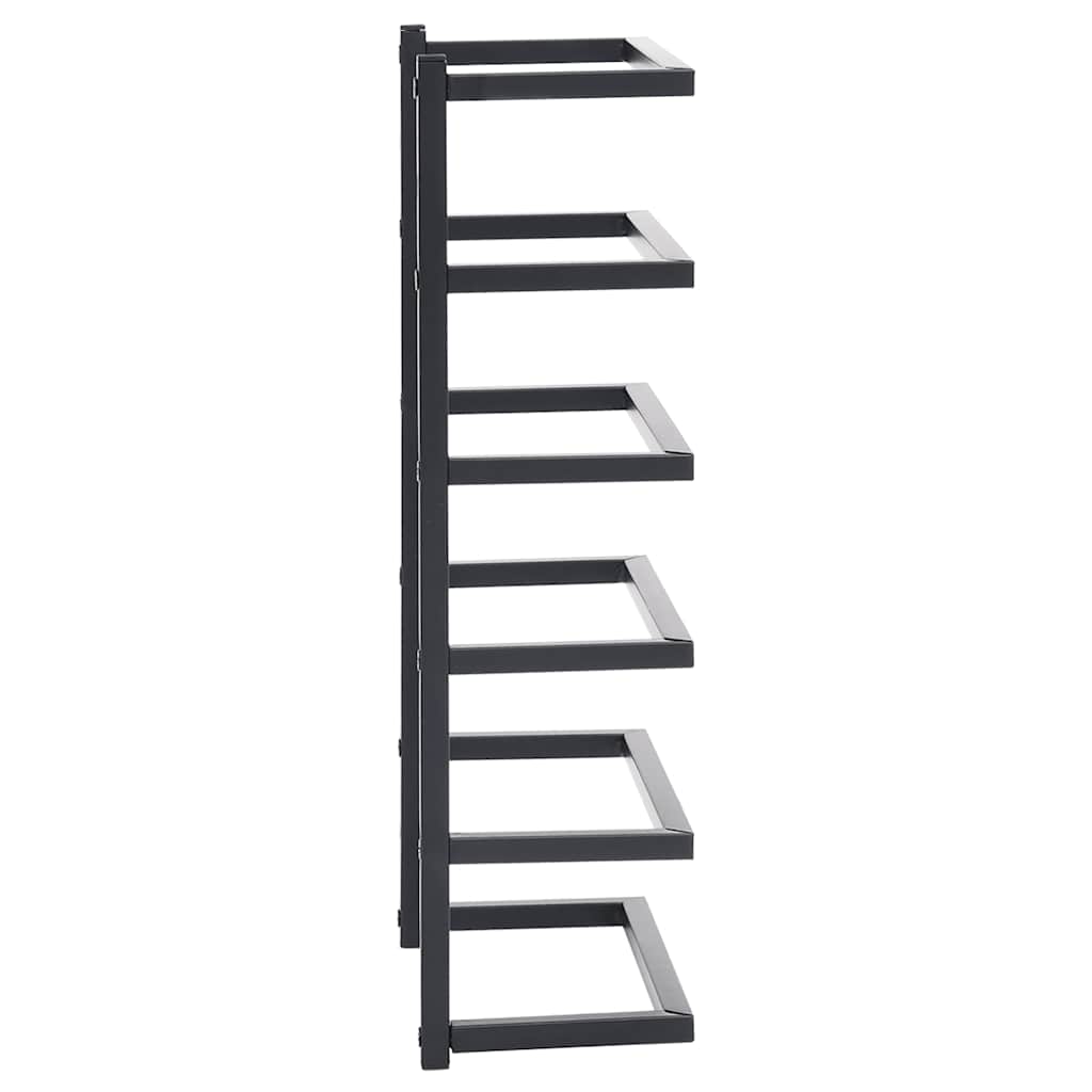 vidaXL Towel Rack | Black | Steel | Towel Rack | Rectangular | Contemporary