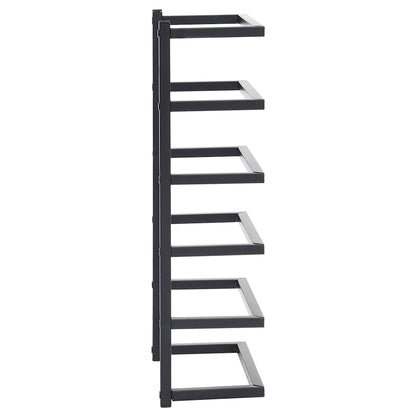 vidaXL Towel Rack | Black | Steel | Towel Rack | Rectangular | Contemporary
