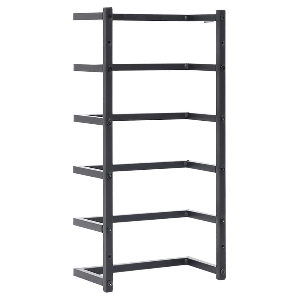 336123 vidaXL Towel Rack Black 24x12x48 cm Steel