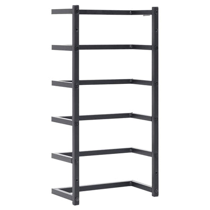 vidaXL Towel Rack | Black | Steel | Towel Rack | Rectangular | Contemporary