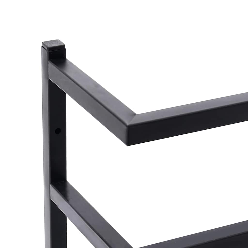 336123 vidaXL Towel Rack Black 24x12x48 cm Steel