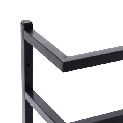 336123 vidaXL Towel Rack Black 24x12x48 cm Steel