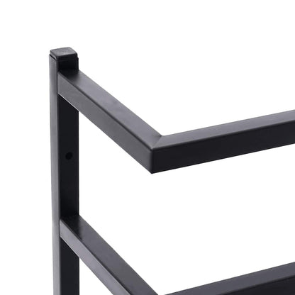 vidaXL Towel Rack | Black | Steel | Towel Rack | Rectangular | Contemporary
