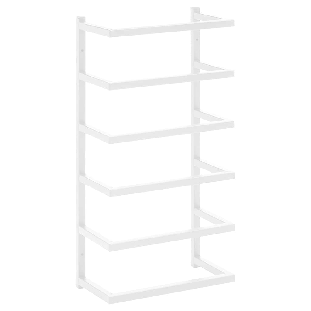 336124 vidaXL Towel Rack White 24x12x48 cm Steel