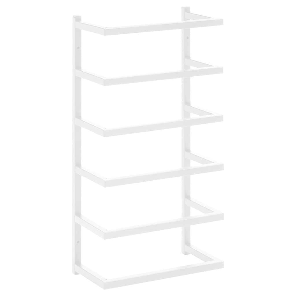 vidaXL Towel Rack White 24x12x48 cm Steel