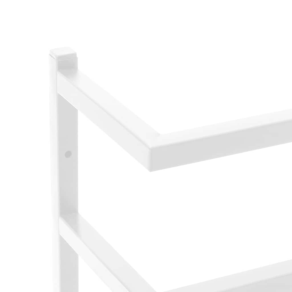 336124 vidaXL Towel Rack White 24x12x48 cm Steel