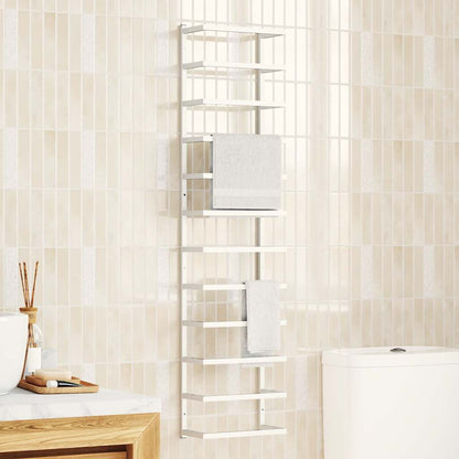336126 vidaXL Towel Rack White 24x12x96 cm Steel