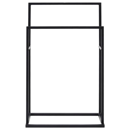 vidaXL Freestanding Towel Rack Black 48x24x78.5 cm Iron