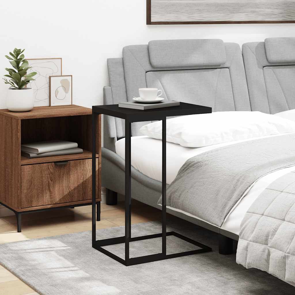 vidaXL Side Table | Black | Engineered Wood | Small |  Durable  | Side Table