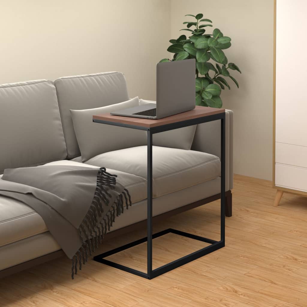vidaXL Side Table Black 55x35x66 cm Engineered Wood
