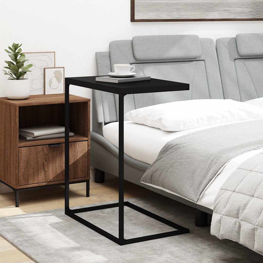 vidaXL Side Table | Black | Engineered wood, Iron | Durable | Side Table