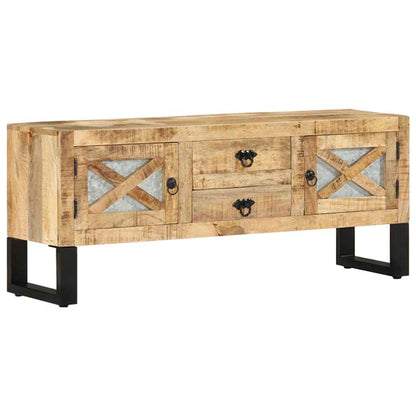 328276 vidaXL TV Cabinet 110x30x45 cm Rough Mango Wood