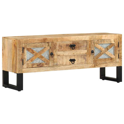 328276 vidaXL TV Cabinet 110x30x45 cm Rough Mango Wood