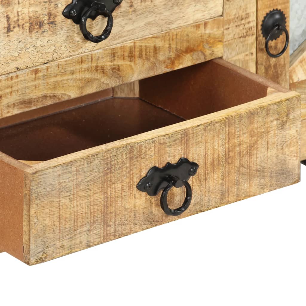vidaXL TV Cabinet 110x30x45 cm Rough Mango Wood