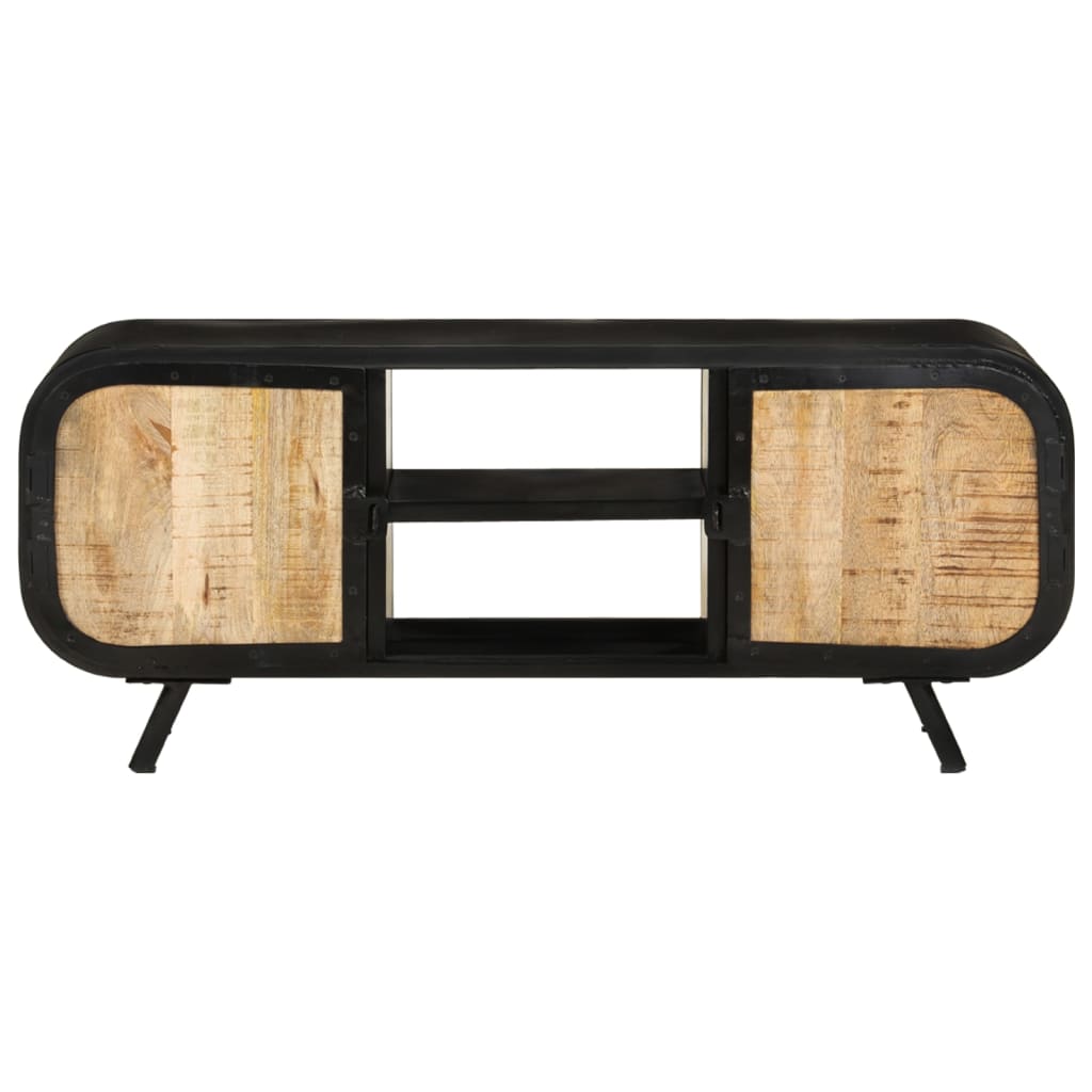 vidaXL TV Cabinet 110x30x45 cm Rough Mango Wood
