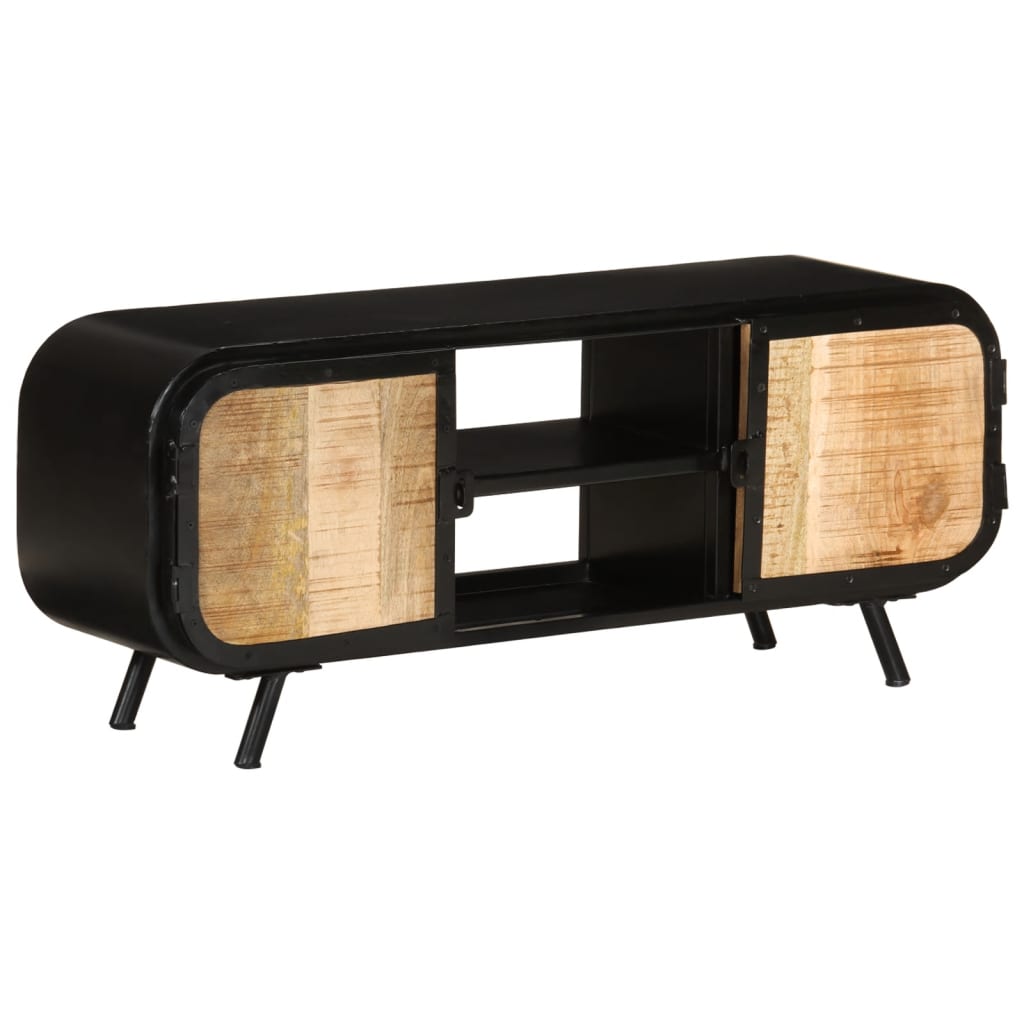 vidaXL TV Cabinet 110x30x45 cm Rough Mango Wood