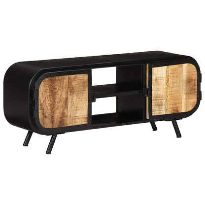 328414 vidaXL TV Cabinet 110x30x45 cm Rough Mango Wood