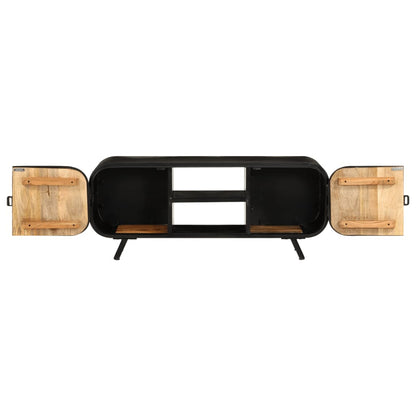 vidaXL TV Cabinet 110x30x45 cm Rough Mango Wood