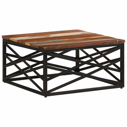 330075 vidaXL Coffee Table 68x68x35 cm Solid Reclaimed Wood
