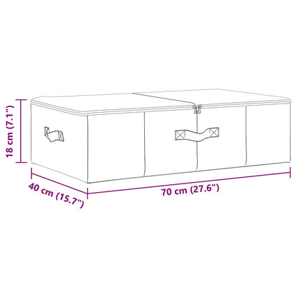 vidaXL Storage Box Fabric 70x40x18 cm Cream