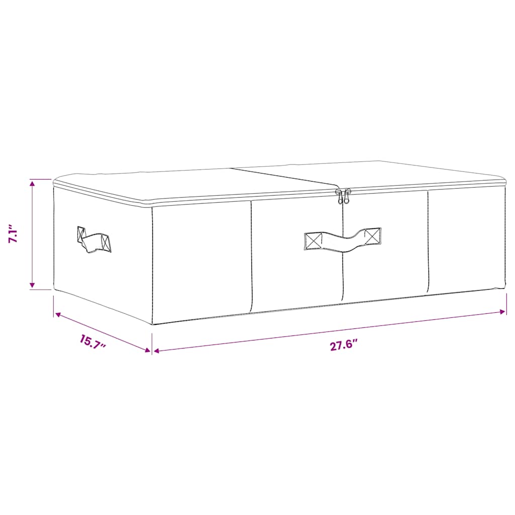 vidaXL Storage Box Fabric 70x40x18 cm Cream